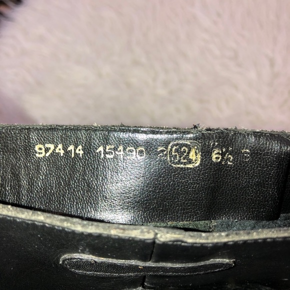 Vintage TOWN & COUNTRY Black Leather Strap Detail Flat Boots Sz 6.5 - Picture 10 of 10